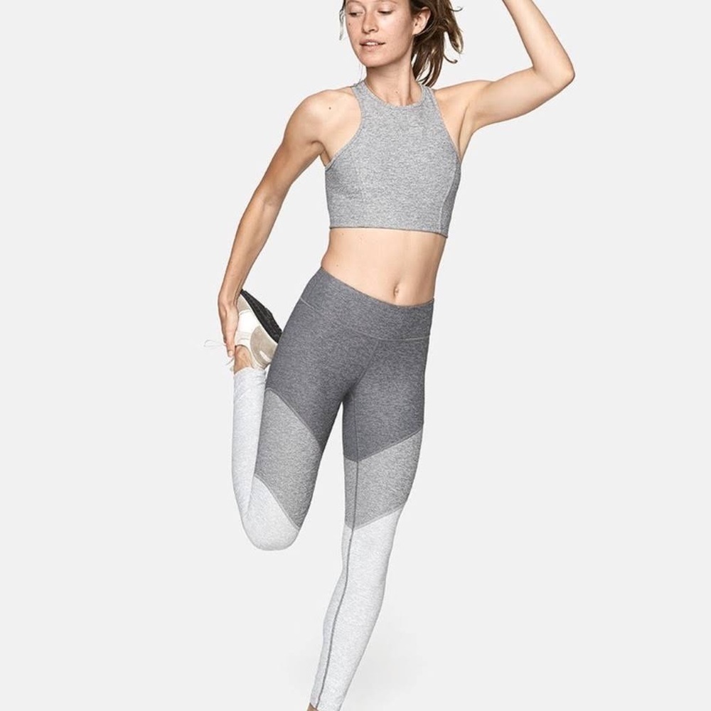 Outdoor Voices 7/8 Springs Leggings Graphite/Ash/Dove Size XS